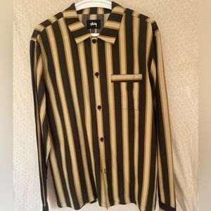 Stussy Striped Casual Button Down Shirt